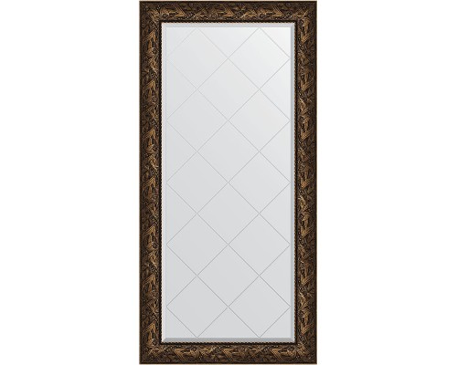 Зеркало Evoform Exclusive-G 161х79 BY 4287 с гравировкой в багетной раме - Византия бронза 99 мм