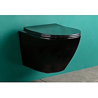 Безободковый подвесной унитаз Gid Tr2198-18 62204y с прочной крышкой-микролифт