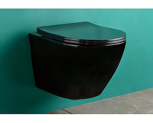 Безободковый подвесной унитаз Gid Tr2198-18 62204y с прочной крышкой-микролифт