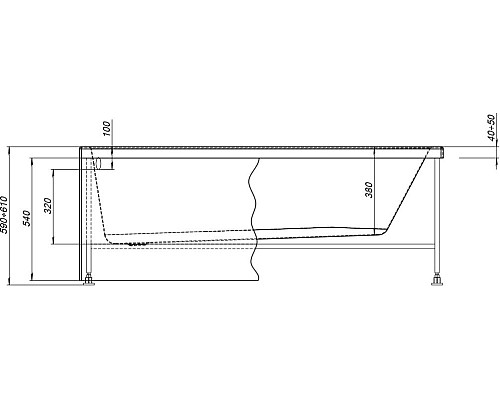Каркас сварной для акриловой ванны Aquanet Light 160x70