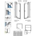 Душевая дверь Essenza New BLACK DWJ 90L 900x2000 Хром/прозрачное/6mm