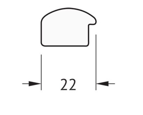 Зеркало Evoform Definite 148х68 BY 0756 в багетной раме - Вишня 22 мм