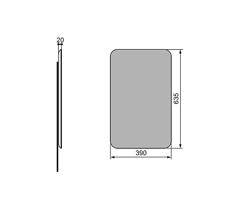 Зеркало Velvex Bio 40 zkBIO.40-21 Хром