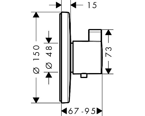 Термостат для душа Hansgrohe Ecostat S хром 15756000