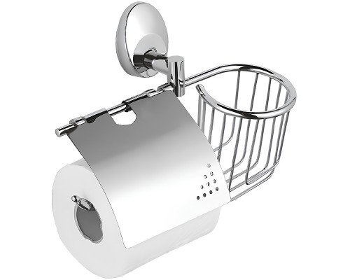 Держатель туалетной бумаги и освежителя воздуха Haiba HB1603-1 с крышкой Хром