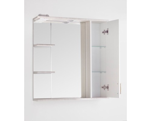 Зеркальный шкаф Style Line Олеандр-2 75 ЛС-00000203 рельеф пастель