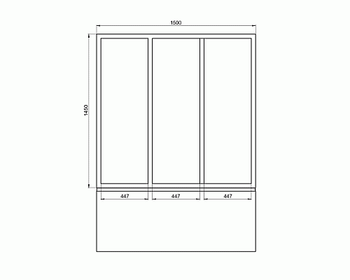 Шторка на ванну Bas Бриз/Верона/Ибица 150 ШТ00066 профиль Белый стекло прозрачное