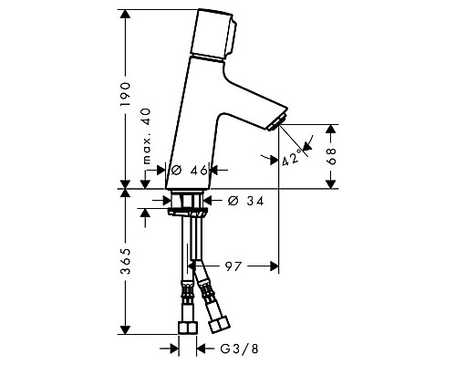 Смеситель для раковины Hansgrohe Talis Select S однорычажный хром 72041000