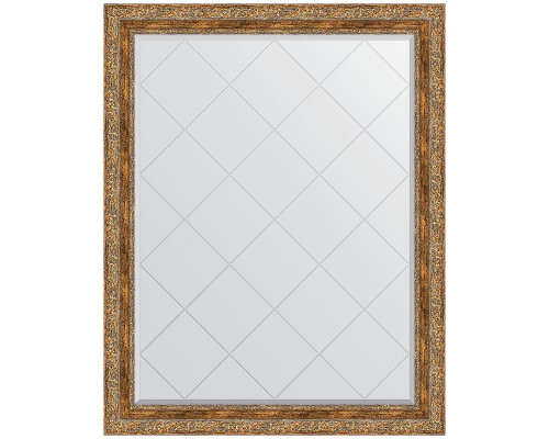 Зеркало Evoform Exclusive-G 120х95 BY 4359 с гравировкой в багетной раме - Виньетка античная бронза 85 мм