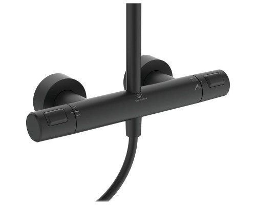 Душевая система Ideal Standard Ceratherm T25 A7545XG с термостатом Черная матовая