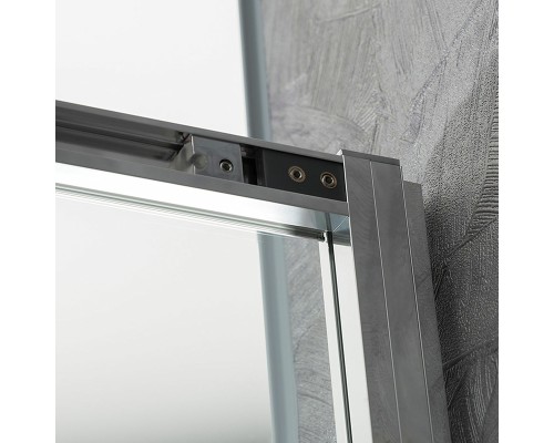 Душевая дверь Vincea Slim-U 120 VDS-2SU120CLB профиль Черный матовый стекло прозрачное