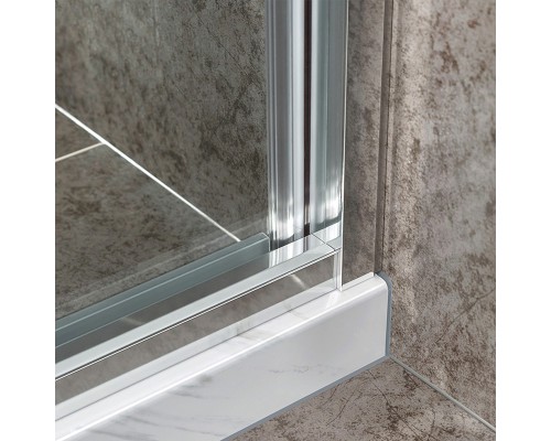 Душевая дверь Vincea Slim-U 120 VDS-2SU120CLB профиль Черный матовый стекло прозрачное