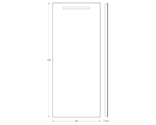 Зеркало Evoform Lumline 120х50 с подсветкой
