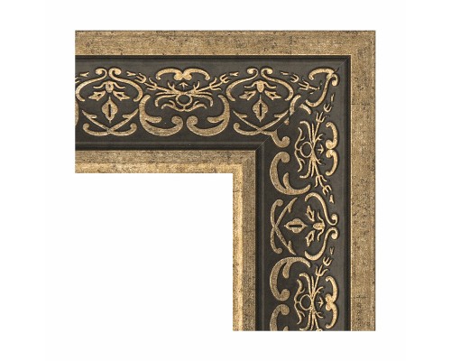 Зеркало Evoform Exclusive-G 129х59 BY 4078 с гравировкой в багетной раме - Вензель серебряный 101 мм