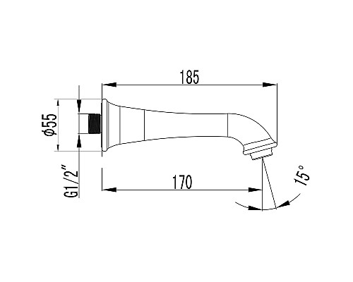 Излив для смесителя Lemark LM4881C Хром