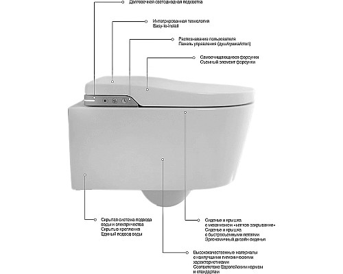 Унитаз биде Roca Inspira In-Wash 803060001 подвесной с сиденьем Микролифт