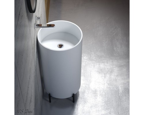 Раковина из искусственного камня NSBath NSF-45450M с металлической подставкой