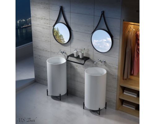 Раковина из искусственного камня NSBath NSF-45450M с металлической подставкой