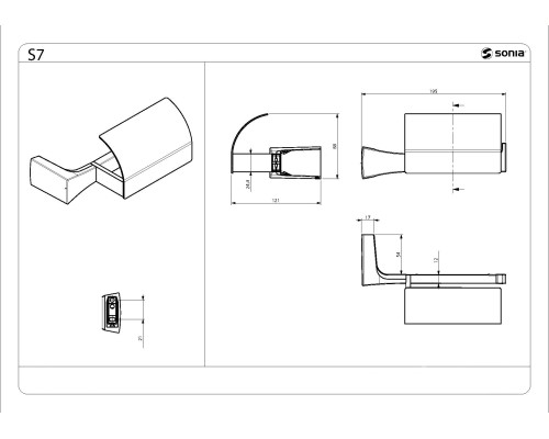 Бумагодержатель с крышкой SONIA 131853