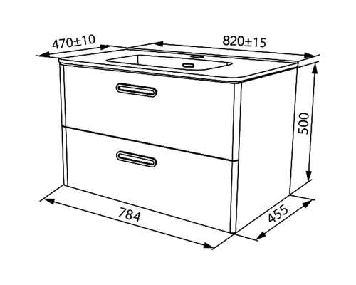 Тумба под раковину Iddis Brick 80 BRI80W0i95 подвесная Белая глянцевая
