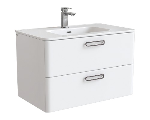 Тумба под раковину Iddis Brick 80 BRI80W0i95 подвесная Белая глянцевая