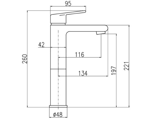 Смеситель для раковины Rav Slezak Colorado CO230.5CMAT Черный матовый