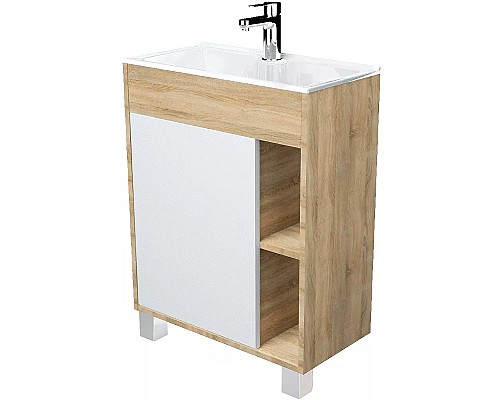 Тумба с раковиной 1MarKa Lido 60Н У83300 Дуб сонома Белый