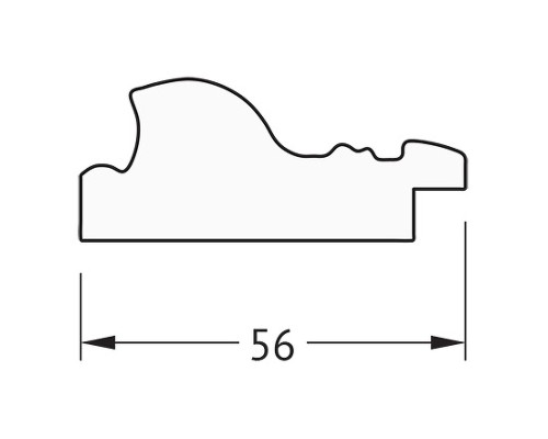 Зеркало Evoform Definite 144х54 BY 3104 в багетной раме - Виньетка состаренное серебро 56 мм