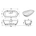 Ванна из искусственного камня Эстет Майами 1805х78