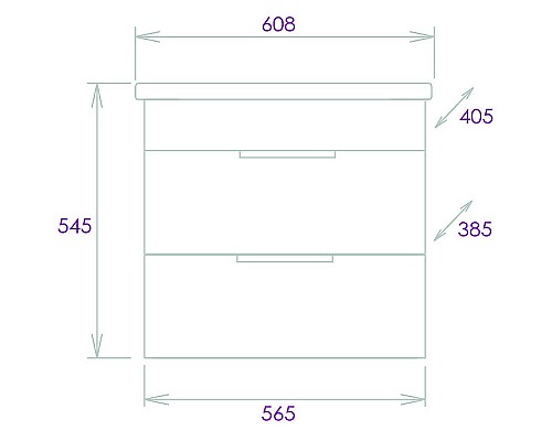 Тумба под раковину Onika Легран 60.13 106117 подвесная Дуб галифакс