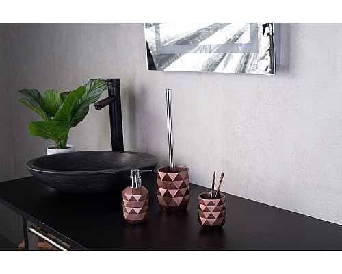 Стакан для зубных щеток Ridder Joyce 2165108 Коричневый металлик