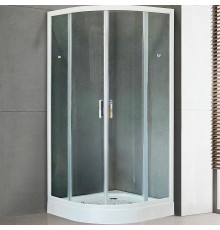 Душевой уголок Royal Bath HK 90х90 с поддоном профиль Белый стекло прозрачное