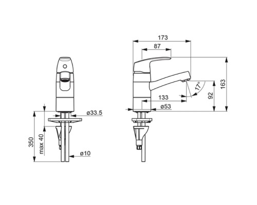 Смеситель для раковины Oras Safira New 1015F Хром