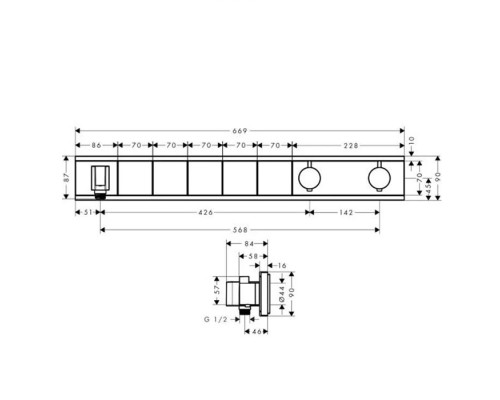 Смеситель для душа Hansgrohe Raindance Select черный 15358600