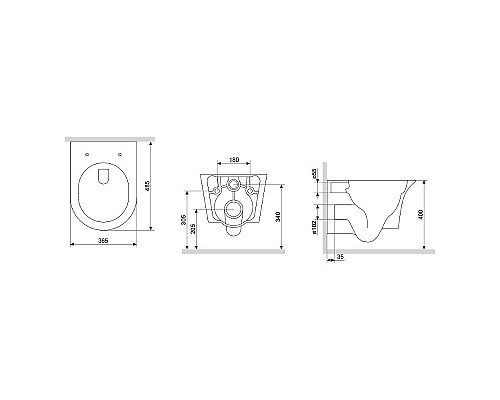 Унитаз Damixa Skyline DX35C1700SC подвесной с сиденьем Микролифт