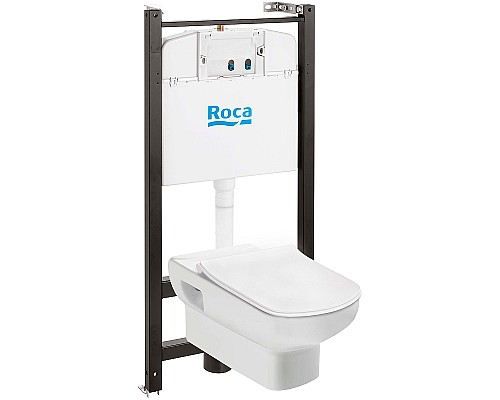 Комплект унитаза с инсталляцией Roca Dama Senso 893104680 с сиденьем Микролифт