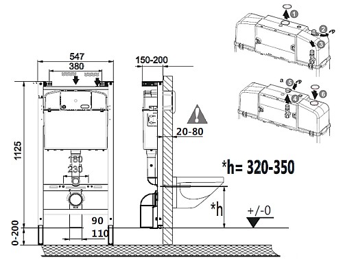 Комплект унитаза с инсталляцией Roca Dama Senso 893104680 с сиденьем Микролифт