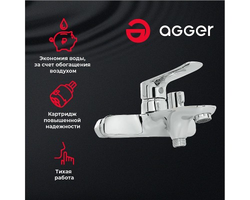 Смеситель для ванны Agger Nice Хром