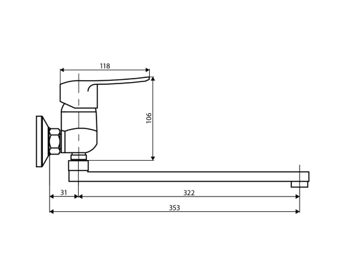 Смеситель для ванны Dorff Ultra D5095000 универсальный Хром