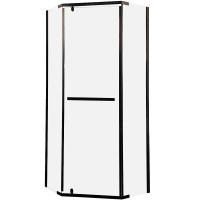 Душевой уголок Cerutti SPA Chika 90х90 ZP91B профиль Черный матовый стекло прозрачное