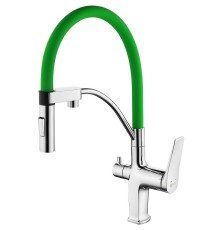 Смеситель для кухни Lemark Comfort Хром Зеленый