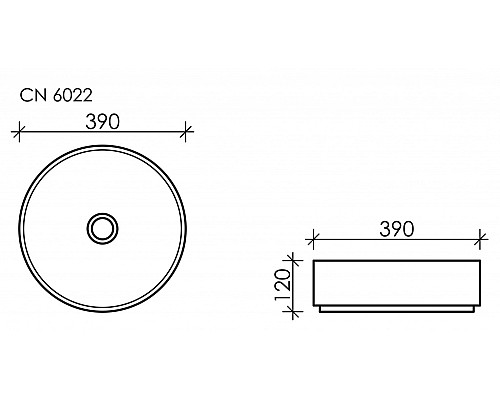 Чаша накладная Ceramica Nova Element 390x390 CN6022