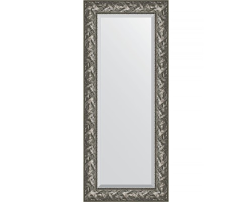 Зеркало Evoform Exclusive 139х59 BY 3520 с фацетом в багетной раме - Византия серебро 99 мм