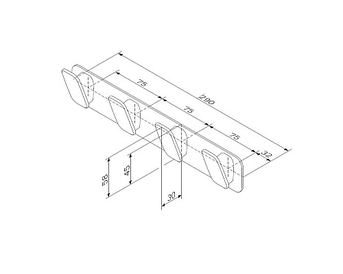 Вешалка для полотенец AM.PM Inspire V2.0 A50A35922 Черная матовая