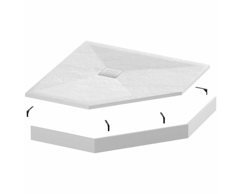 Душевой поддон из искусственного камня Grossman Strong 100x100 GR-S1100100D Белый