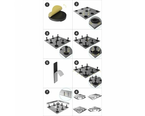 Душевой поддон из искусственного камня Grossman Strong 100x100 GR-S1100100D Белый