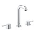 Смеситель Grohe для раковины на 3 отверстия с низкимом