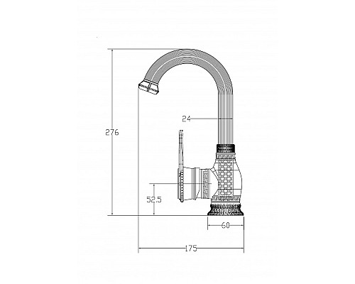 Смеситель MILACIO Vitoria, чёрная бронза MC.506.BBR