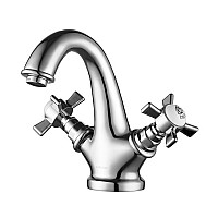 Смеситель для раковины с донным клапаном и подводкой Caprigo Bristol 21-520-CRM хром