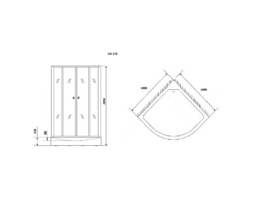Душевая кабина Grossman GR170 100x100